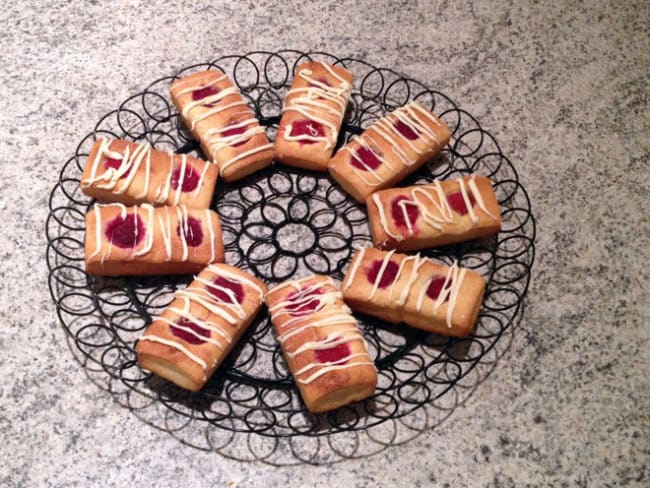 Financiers aux framboises et chocolat blanc