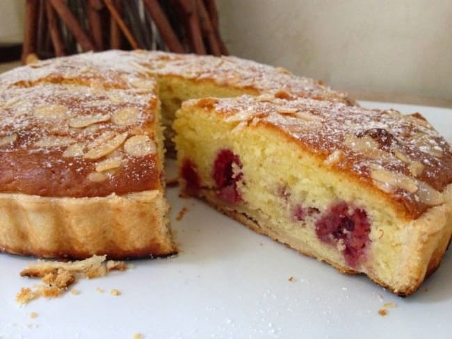 Tarte au fromage blanc et aux framboises à ma façon