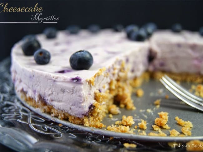 Cheesecake myrtilles