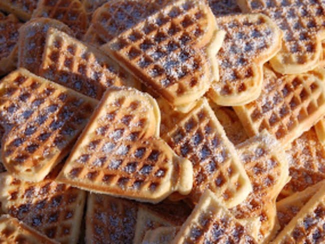 Gaufres ardennaises aux flocons d'avoine, aux oeufs et à la crème, pour Mardi gras