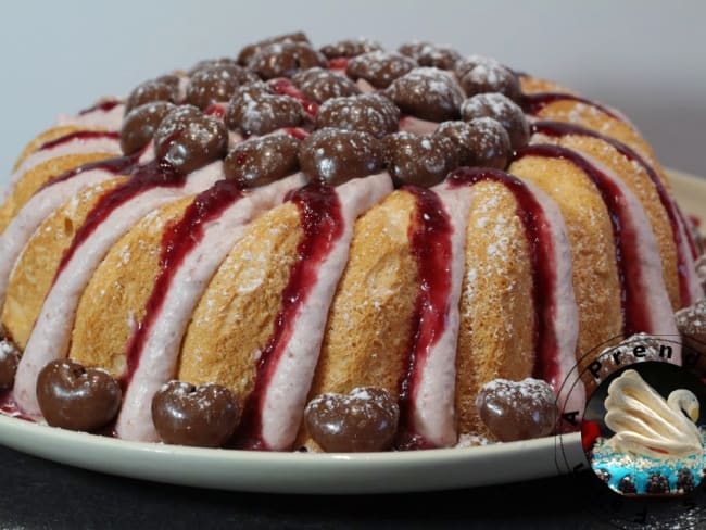 Gâteau nuage aux cerises