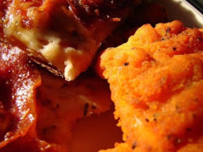 Fingers de poulet croustillants aux épices, en pâte à gaufre - nuggets