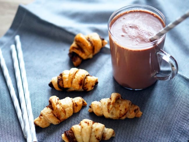 Minis croissants à la pâte de pistache