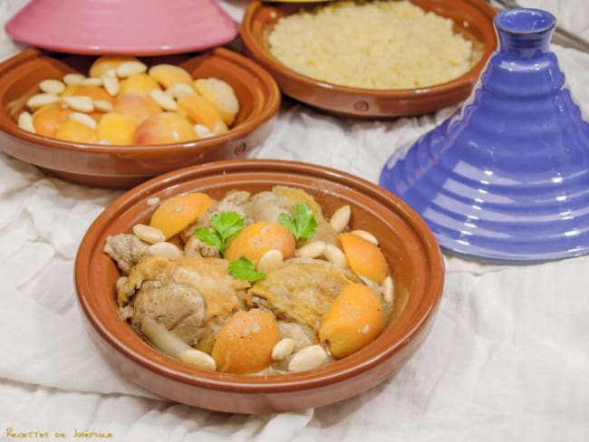 Tajine de poulet aux abricots