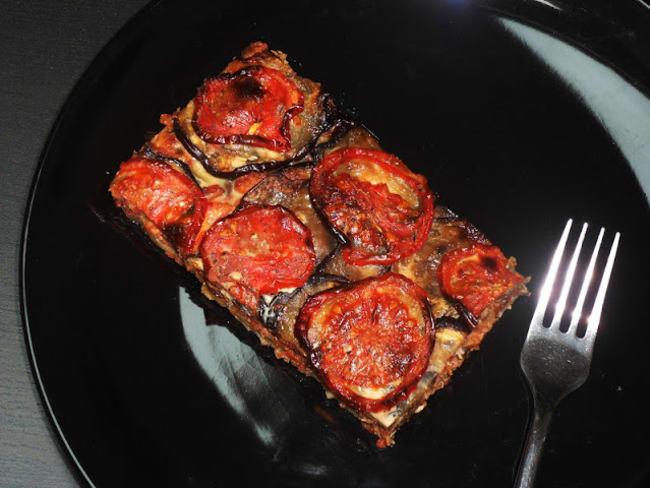 Moussaka aux trois aubergines