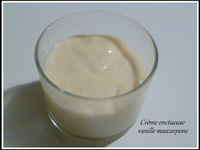 Crème oncteuse vanille mascarpone
