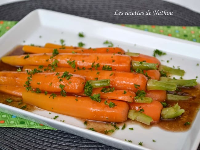 Carottes primeurs fondantes, sauce au vinaigre balsamique