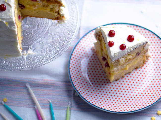 Gâteau d'anniversaire façon tarte au citron