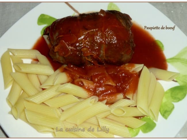 Paupiette de boeuf à la sauce tomate