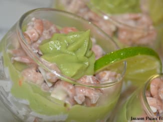 Recette Crevettes grises en verrine : Cuisiner crevette