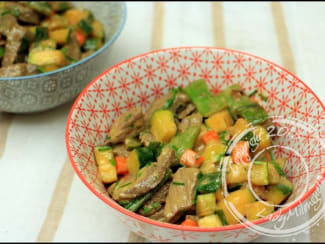 Wok de bœuf aux légumes