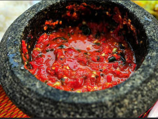 Sauce sambal belacan - chili à la pâte de crevettes