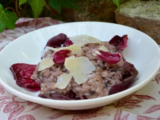 Risotto à la chicorée rouge