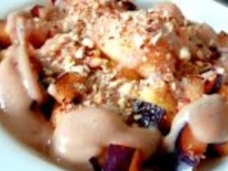 Dessert d'automne prune pomme