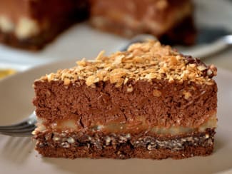 Cœur croquant au chocolat dulcey et mousse pralinée pour la saint-valentin  - Recette par Une aiguille dans l potage