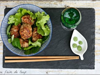 Boulettes de poulet et shitakés