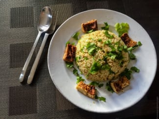 Millet sauté aux herbes fraîches