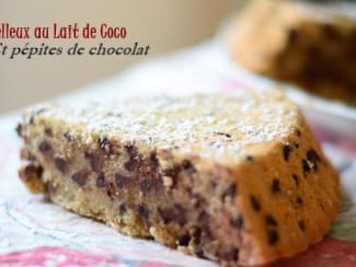 Gâteau moelleux au lait de coco et chocolat