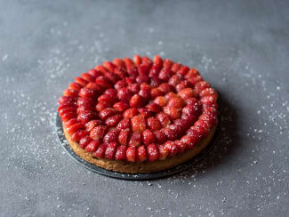 Tarte aux fraises citron et noisette