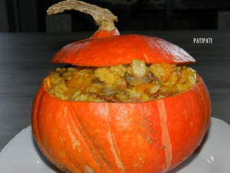 Potimarron farci au risotto