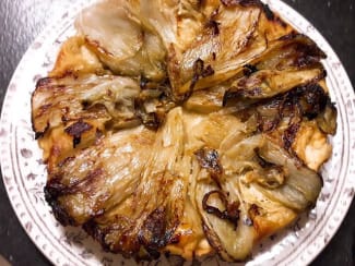 Tatin d’endives au chavignol et à la moutarde miel-épices