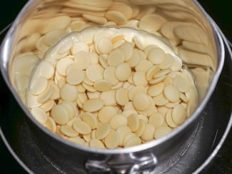 Tablage du chocolat blanc au mycryo