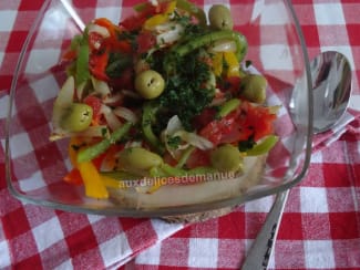 Salade de légumes grillés au citron et huile d'olive