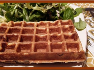 Gaufres salées à l'aubergine