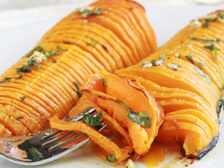 Courge butternut hasselback facile : découvrez les recettes de Cuisine  Actuelle