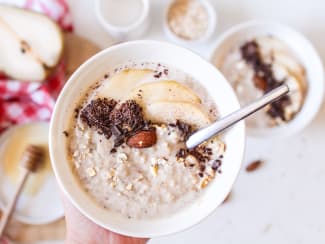 Porridge aux poires et au chocolat