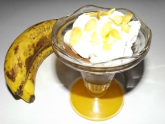 Verrines banane et chocolat façon banana split