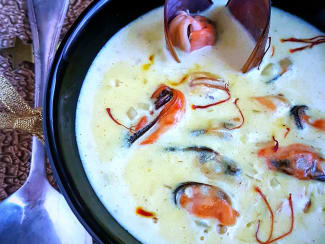 Soupe de moules au safran – Safran et Potiron