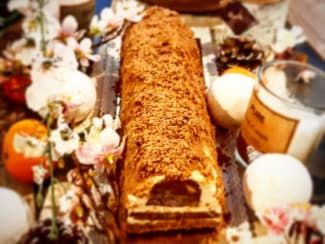 Bûche figues cannelle et vanille