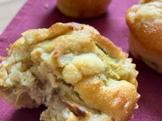 Muffins crumble à la rhubarbe