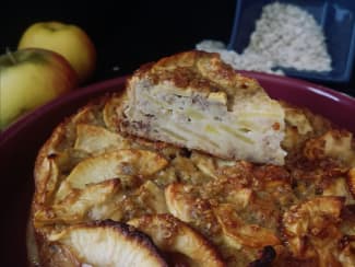 Gâteau léger aux pommes et aux flocons d'avoine