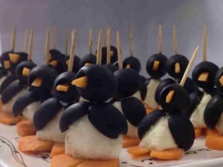 Recette Noël : les pingouins en apéritif