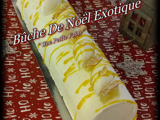 Bûche fondante au chocolat, feuilleté praliné, coeur de meringue, sur  dacquoise amande - Recette Ptitchef