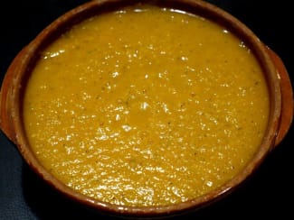 Soupe de carottes, pommes de terre et courgettes