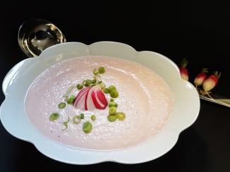 Velouté fraîcheur de radis roses