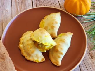 Chaussons croustillants au bœuf, butternut, coco