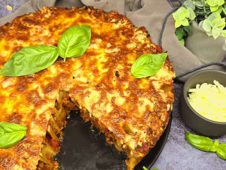 Gâteau de rigatonis à la bolognaise
