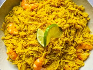 Riz curry coco aux crevettes