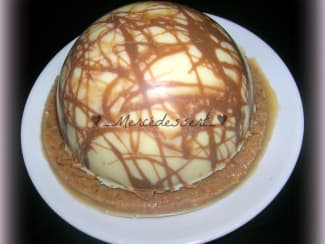 Dôme chocolat blanc mousse au mascarpone et fraises