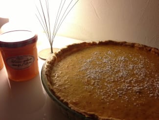 Tarte au potiron confit