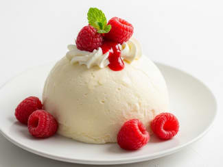 Bombe glacée aux framboises