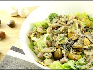 Salade en chaud-froid aux châtaignes