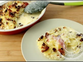 Gratin de pommes de terre au jambon cru