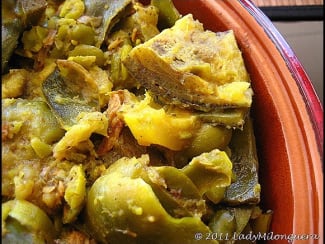 Tajine d’agneau aux artichauts et aux citrons confits