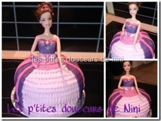 Gâteau Princesse Valina (gâteau Barbie, pâte à sucre) - Les