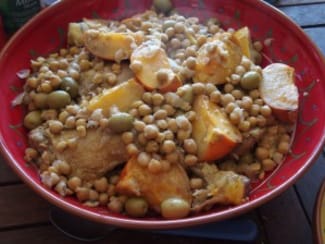 Tajine de poulet aux kakis